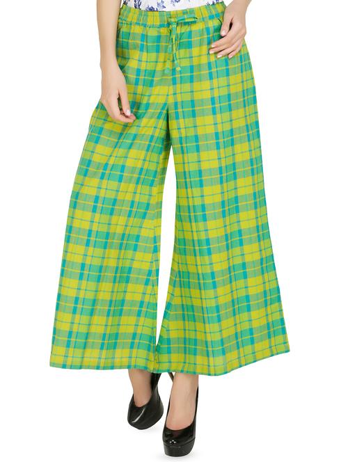 tie front checkered palazzo - 16269938 - Very Small Image - 1