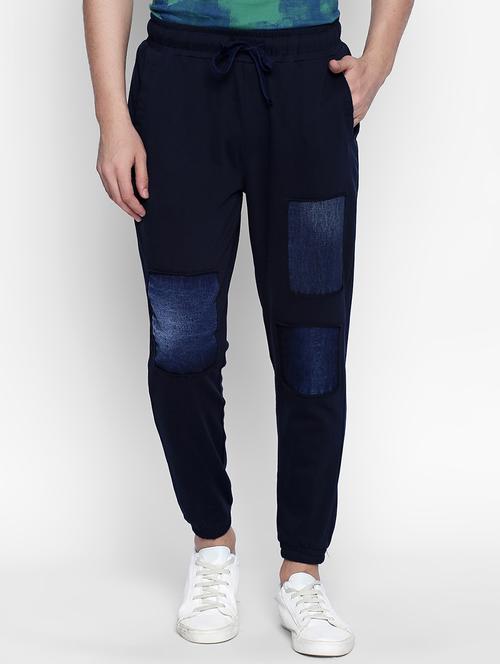 navy blue solid jogger - 16270089 - Very Small Image - 1