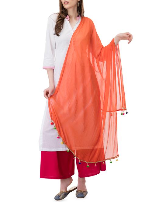solid plain dupatta - 16271035 - Very Small Image - 1