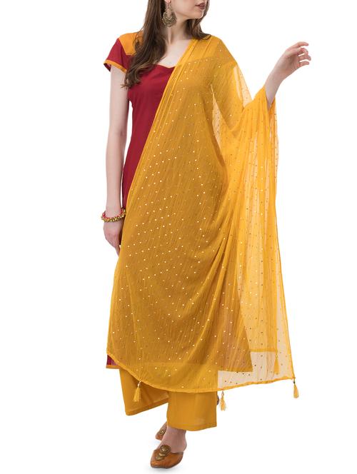 solid plain dupatta - 16271036 - Very Small Image - 1