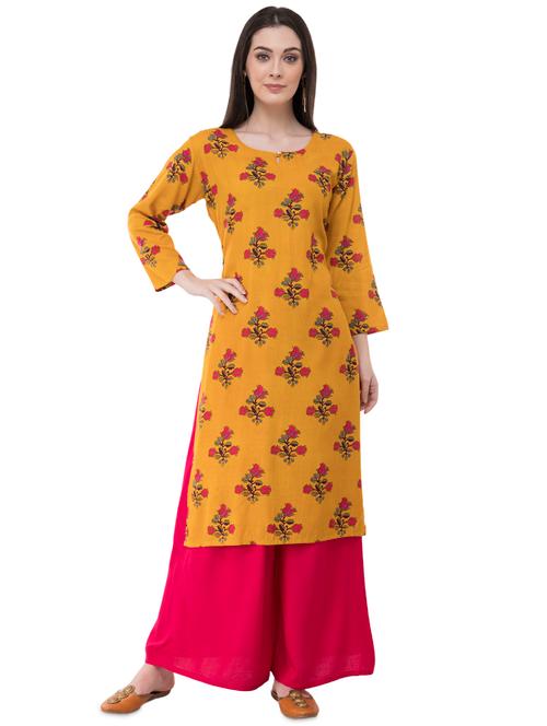 floral straight kurta - 16271045 - Very Small Image - 1