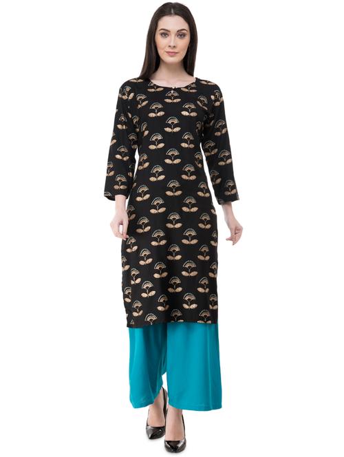 floral straight kurta - 16271047 - Very Small Image - 1