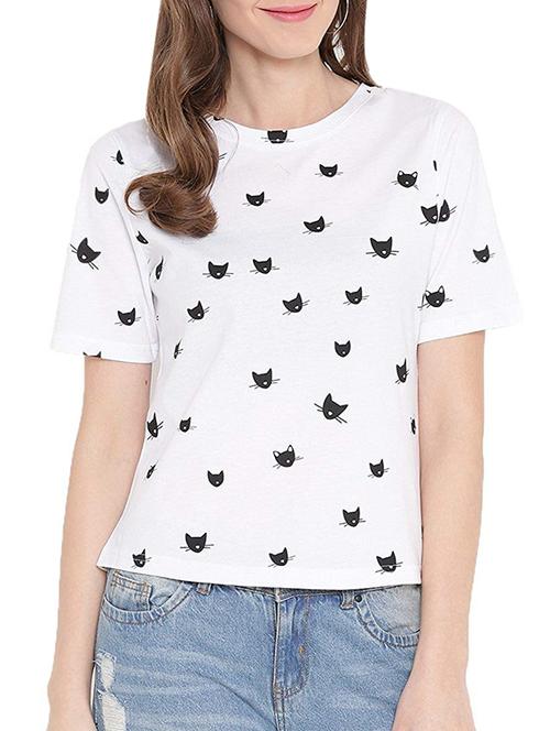 quirky print crew neck tee - 16271179 - Very Small Image - 1