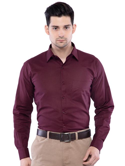 red solid formal shirt - 16271209 - Very Small Image - 1