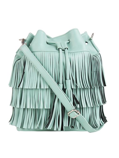 green leatherette (pu) sling bag - 16271793 - Very Small Image - 1