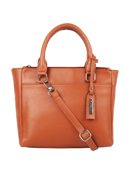 tan leatherette (pu) handbag - 16271860 - Very Small Image - 1