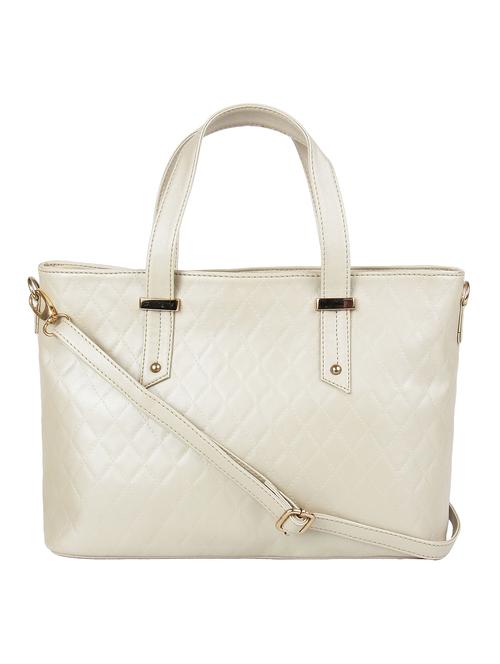 gold leatherette (pu) handbag - 16271888 - Very Small Image - 1