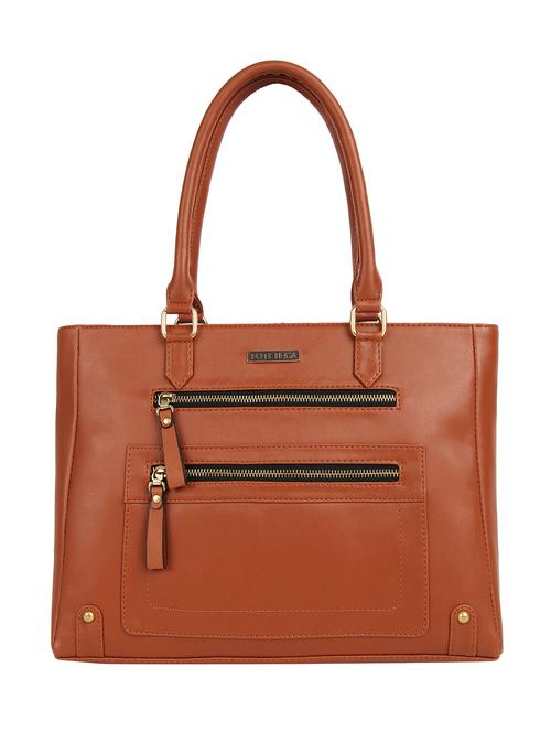 tan leatherette (pu) handbag - 16271938 - Very Small Image - 1