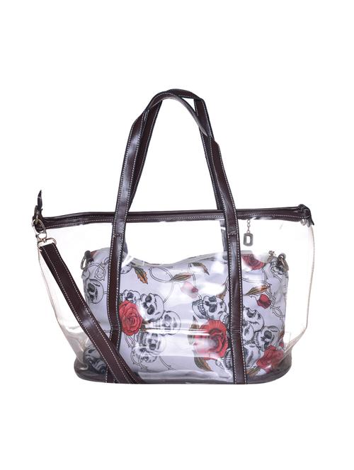 white leatherette (pu) regular handbag - 16272151 - Very Small Image - 1