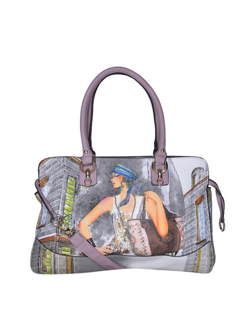 grey leatherette (pu) regular handbag - 16272184 - Very Small Image - 1