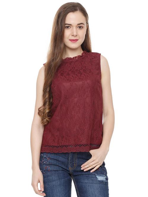 sleeveless lace top - 16272517 - Very Small Image - 1