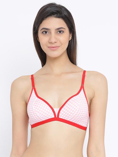 contrast piped checkered bra - 16273197 - Very Small Image - 1