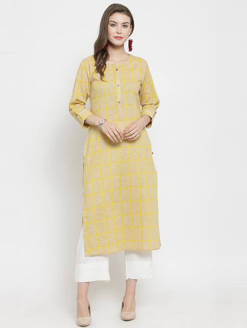 checkered kurta pant set - 16273236 - Very Small Image - 1