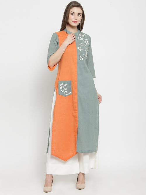 contrast kurta palazzo set - 16273240 - Very Small Image - 1