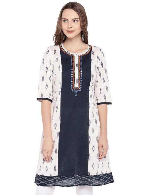ikat print straight kurta - 16274203 - Very Small Image - 1