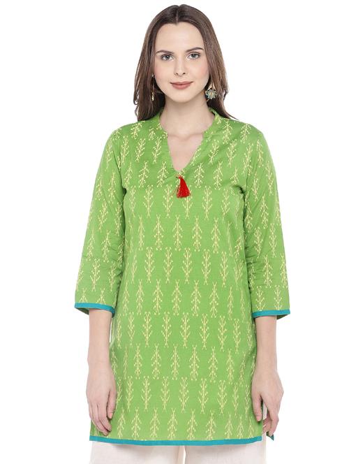 ikat print straight kurti - 16274209 - Very Small Image - 1