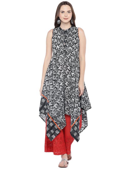 printed asymmetric kurta - 16274220 - Very Small Image - 1