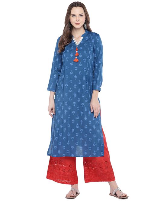 pintucks printed kurta - 16274225 - Very Small Image - 1