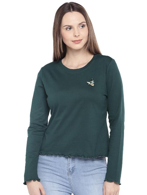 quirky applique lettuce edge top - 16274308 - Very Small Image - 1