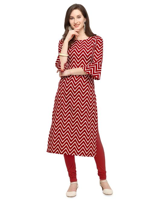 chevron straight kurta - 16274455 - Very Small Image - 1