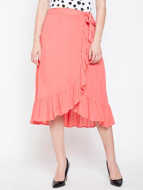 ruffle detail wrap skirt - 16274550 - Very Small Image - 1
