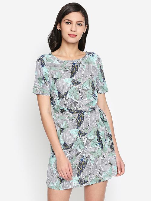 tie knot tropical a-line dress - 16274796 - Very Small Image - 1