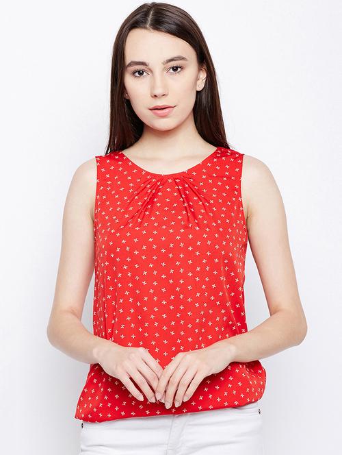cut out detail ditsy floral top - 16274810 - Very Small Image - 1