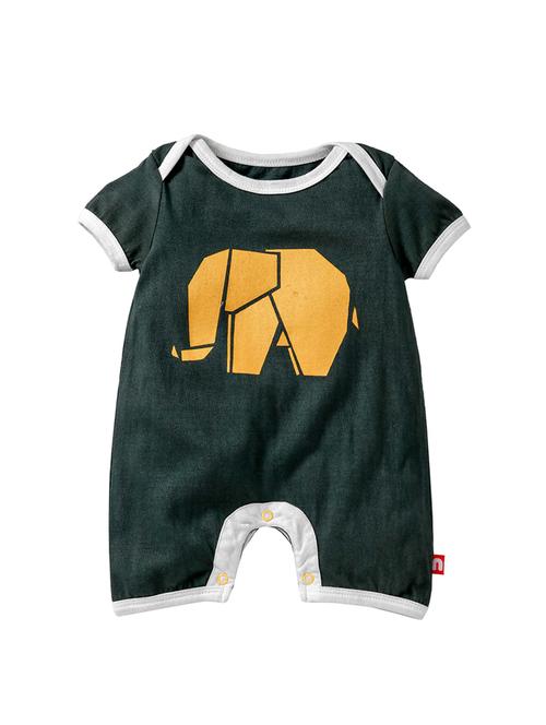 grey cotton romper - 16274994 - Very Small Image - 1