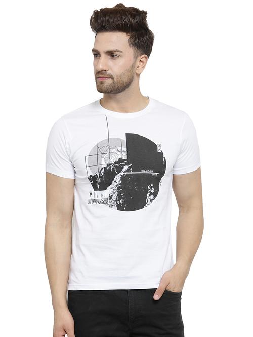 white chest print t-shirt - 16275053 - Very Small Image - 1