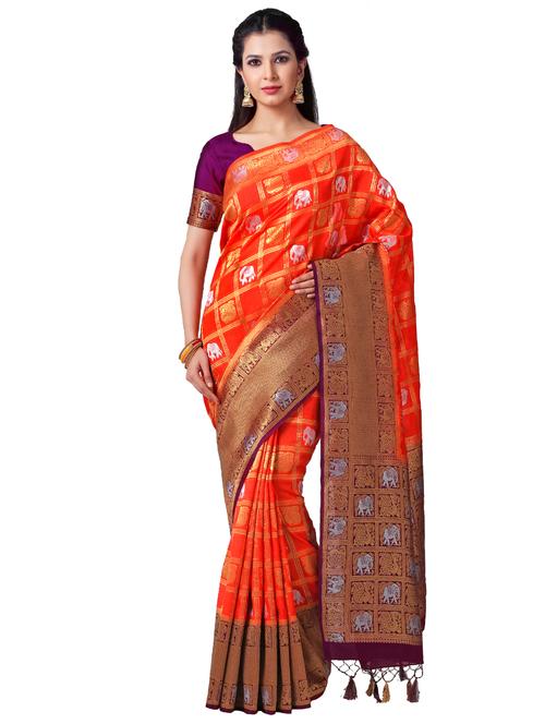 conversational kanjivaram saree - 16275575 - Very Small Image - 1