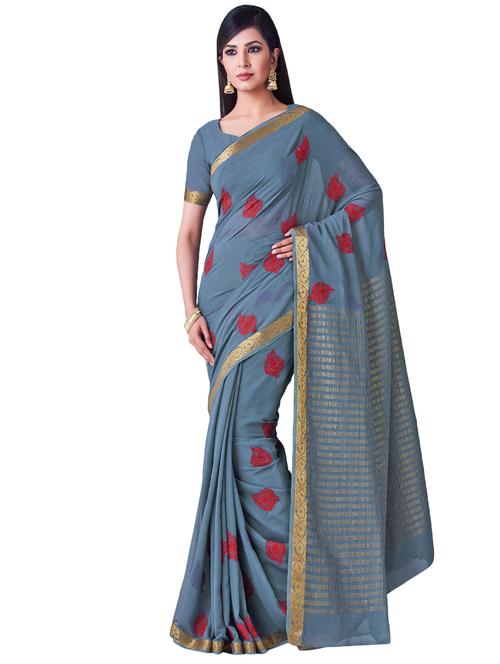 embroidered kanjivaram saree - 16275589 - Very Small Image - 1
