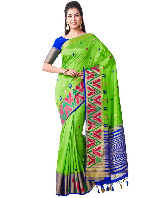 embroidered kanjivaram saree - 16275592 - Very Small Image - 1