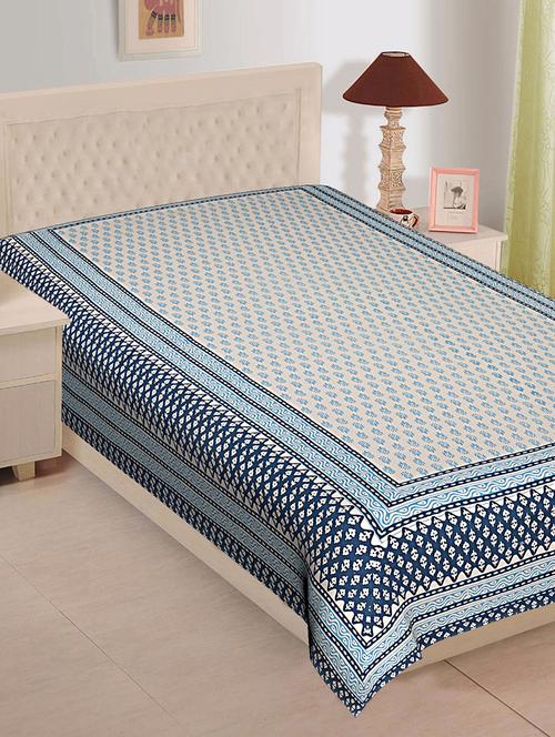 ethnic print cotton single bed sheet - 16275695 - Very Small Image - 1
