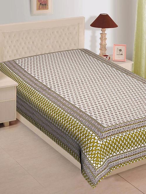 ethnic print cotton single bed sheet - 16275697 - Very Small Image - 1