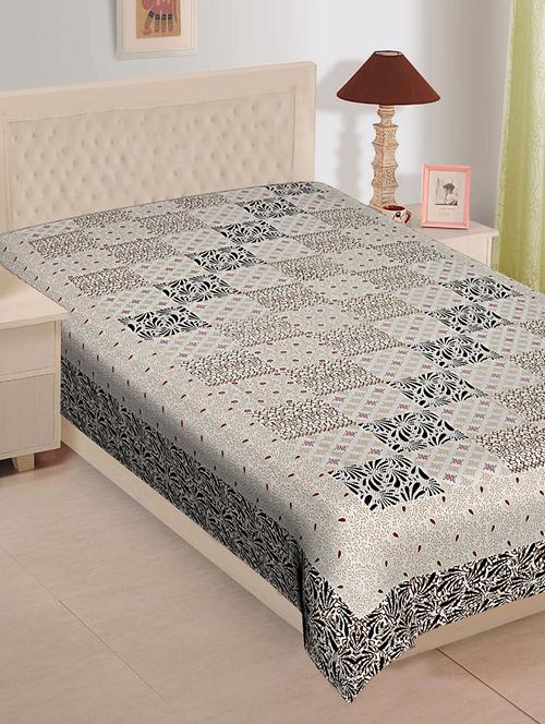 ethnic print cotton single bed sheet - 16275706 - Very Small Image - 1