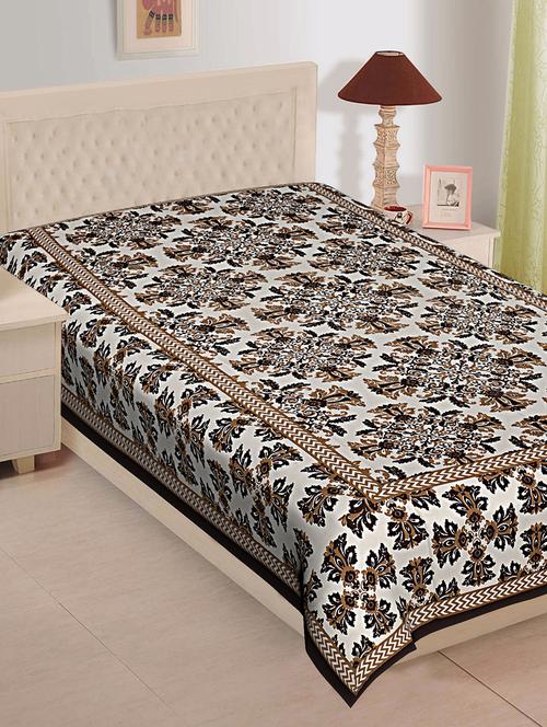 ethnic print cotton single bed sheet - 16275708 - Very Small Image - 1