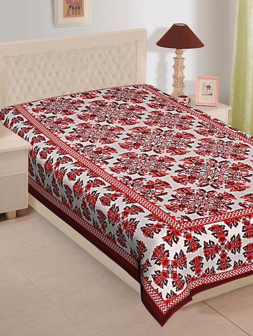ethnic print cotton single bed sheet - 16275709 - Very Small Image - 1