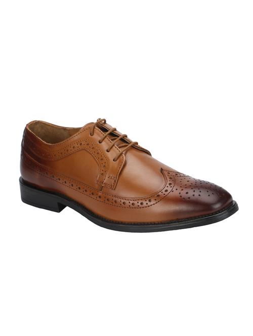 tan leather lace-up derbys - 16275889 - Very Small Image - 1