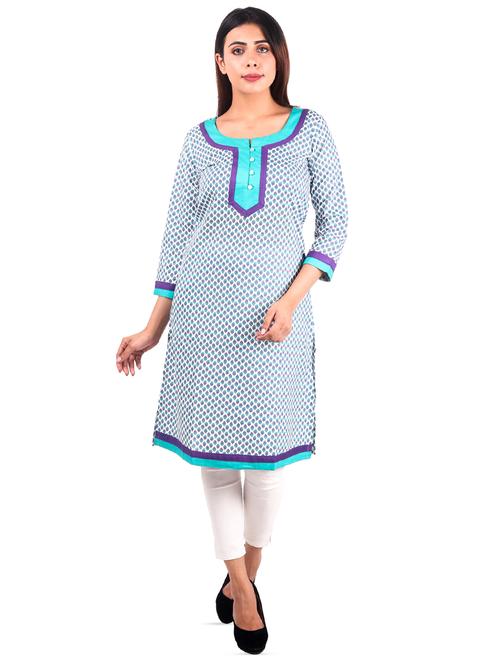 ditsy floral straight kurta - 16276007 - Very Small Image - 1