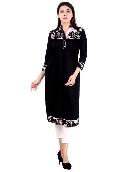 floral printed straight kurta - 16276008 - Very Small Image - 1