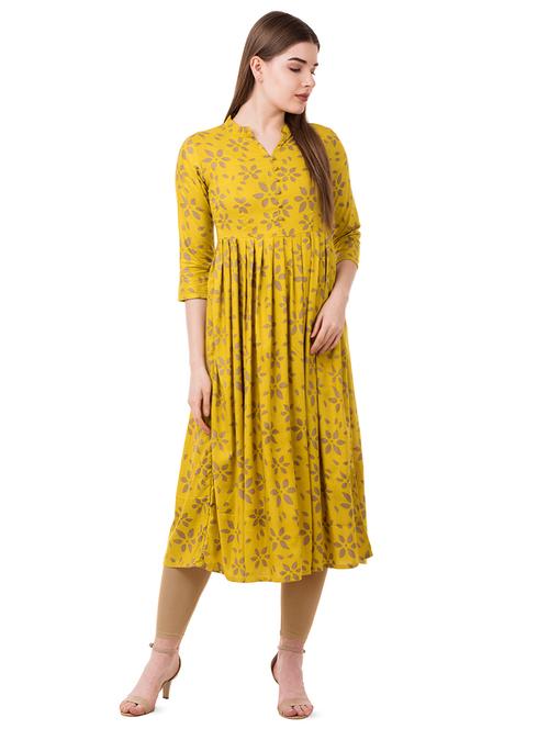 floral flared kurta - 16276243 - Very Small Image - 1