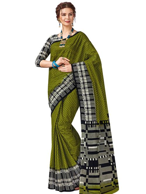 ditsy floral printed saree with blouse - 16276970 - Very Small Image - 1