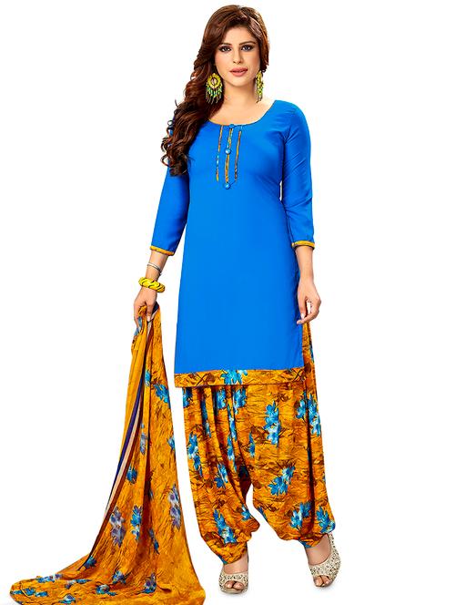 straight salwar unstitched suit - 16276988 - Very Small Image - 1