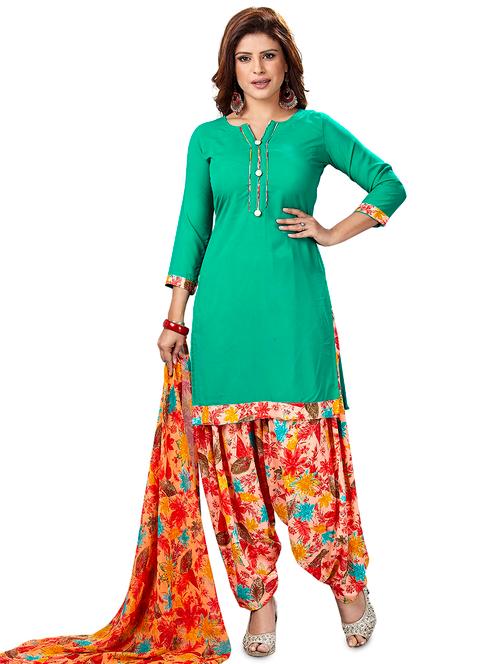 straight salwar unstitched suit - 16276995 - Very Small Image - 1