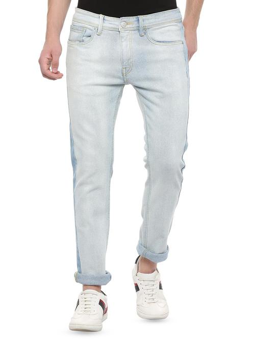 blue cotton plain jeans - 16278038 - Very Small Image - 1