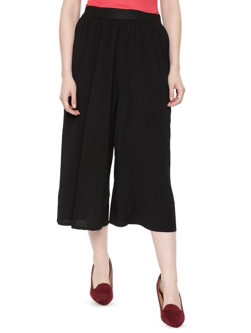 high rise accordion pleat culotte - 16278837 - Very Small Image - 1