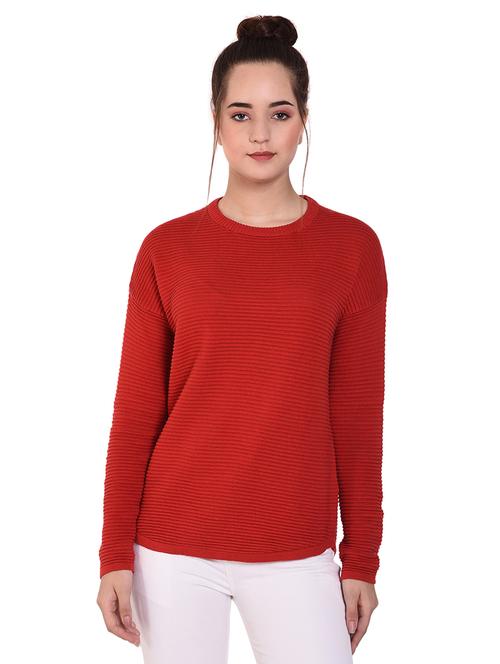 drop shoulder ribbed pullover - 16279457 - Very Small Image - 1