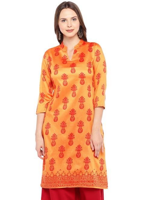 ethnic motifs straight kurta - 16279570 - Very Small Image - 1