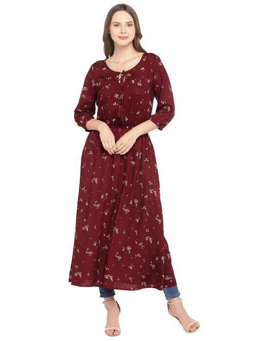 ditsy floral a-line kurta - 16279622 - Very Small Image - 1