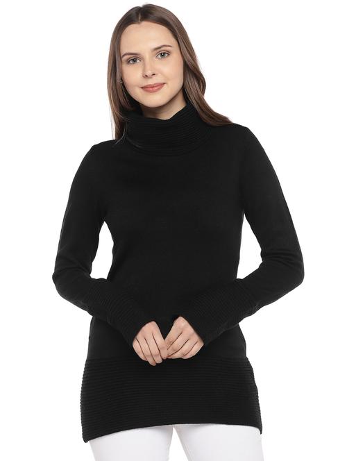 rib detail turtle neck top - 16279657 - Very Small Image - 1
